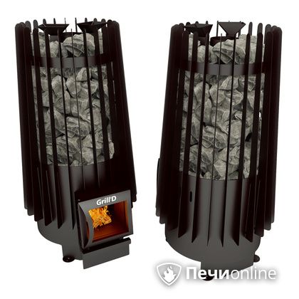 Дровяная печь-каменка GrillD Cometa Vega 180 short black в Орске