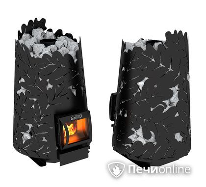 Дровяная печь-каменка GrillD Dubravo 180 short black в Орске