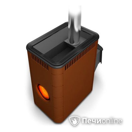 Дровяная банная печь TMF  Аврора Inox ДА Иллюминатор терракота  в Орске