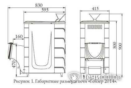 Дровяная печь-каменка TMF Гейзер 2014 Inox ДН КТК ЗК антрацит в Орске