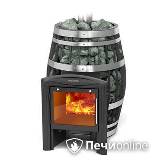 Дровяная банная печь TMF Саяны XXL 2015 Carbon Витра с закрытой каменкой в Орске