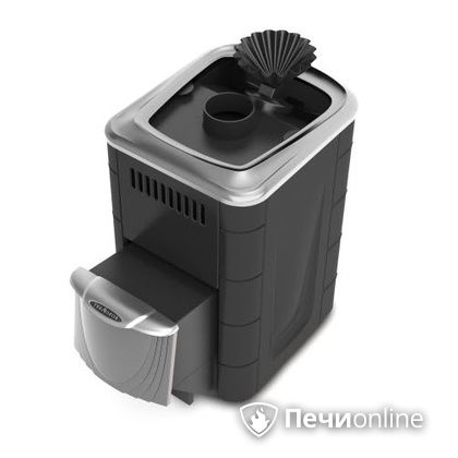 Дровяная банная печь TMF Гейзер Мини 2016 Carbon закрытая каменка нержавеющая дверь антрацит в Орске