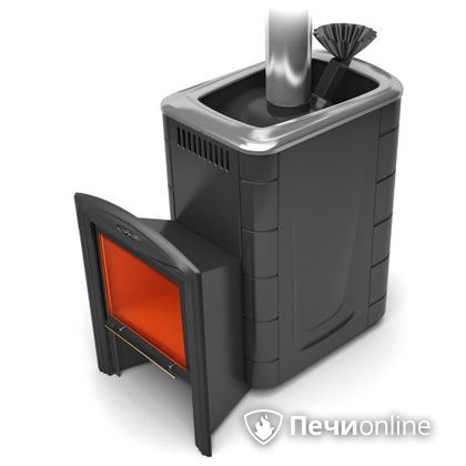 Дровяная банная печь TMF Гейзер 2014 Carbon Витра антрацит в Орске