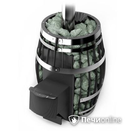 Дровяная банная печь TMF Саяны XXL 2015 Inox с закрытой каменкой и теплообменником дверь антрацит в Орске
