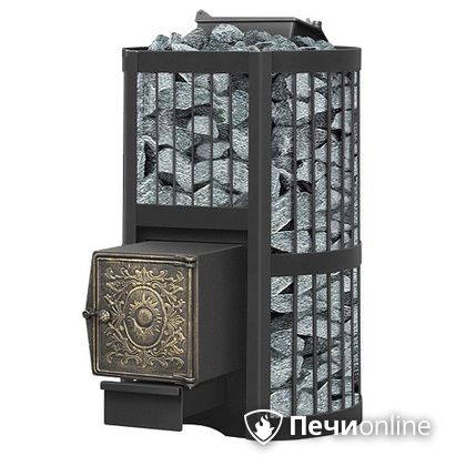 Дровяная банная печь Везувий Ураган Стандарт 22 (ДТ-4) с закрытой каменкой чугун в Орске