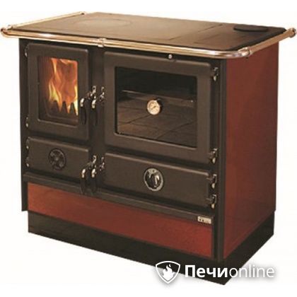 Отопительно-варочная печь MBS Thermo Magnum Red R с теплообменником и духовым шкафом в Орске
