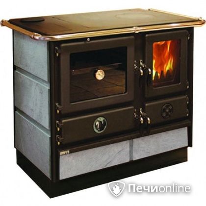 Отопительно-варочная печь MBS Thermo Magnum Stone L с теплообменником и духовым шкафом в Орске