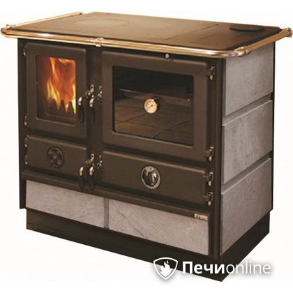 Отопительно-варочная печь MBS Thermo Magnum Stone R с теплообменником и духовым шкафом в Орске